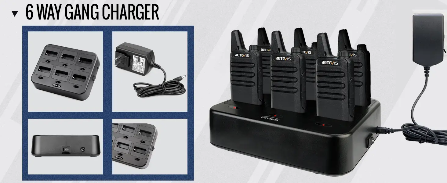 Retevis RT22 Six Way Multi Charger