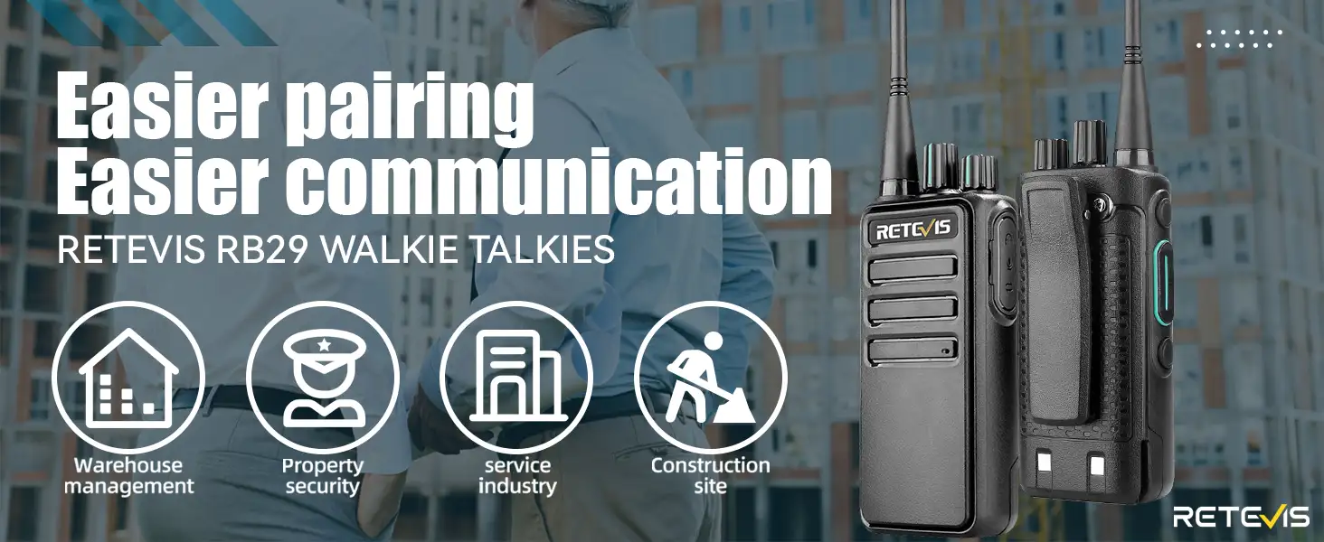 Retevis RB29 Easy Pairing Heavy Duty Walkie Talkie