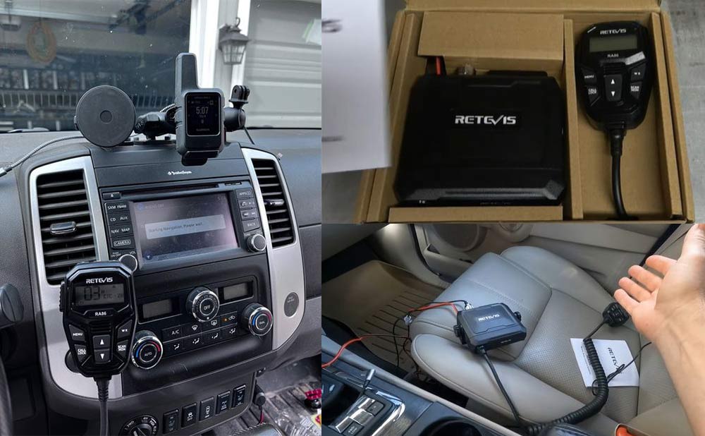 Retevis RA86 20W GMRS  NOAA Mobile Radio With 2 dB Antenna 4 Pack