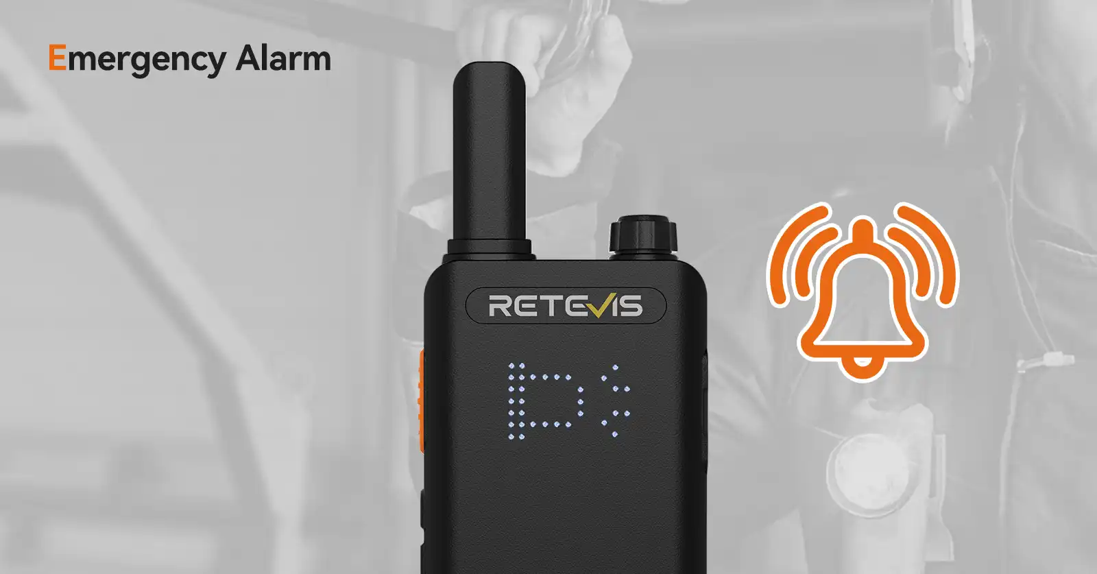 Retevis B3H Walkie Talkie with Emergency Alarm