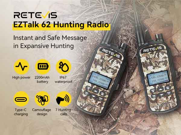 Retevis EZTalk 62 dual band hunting radio