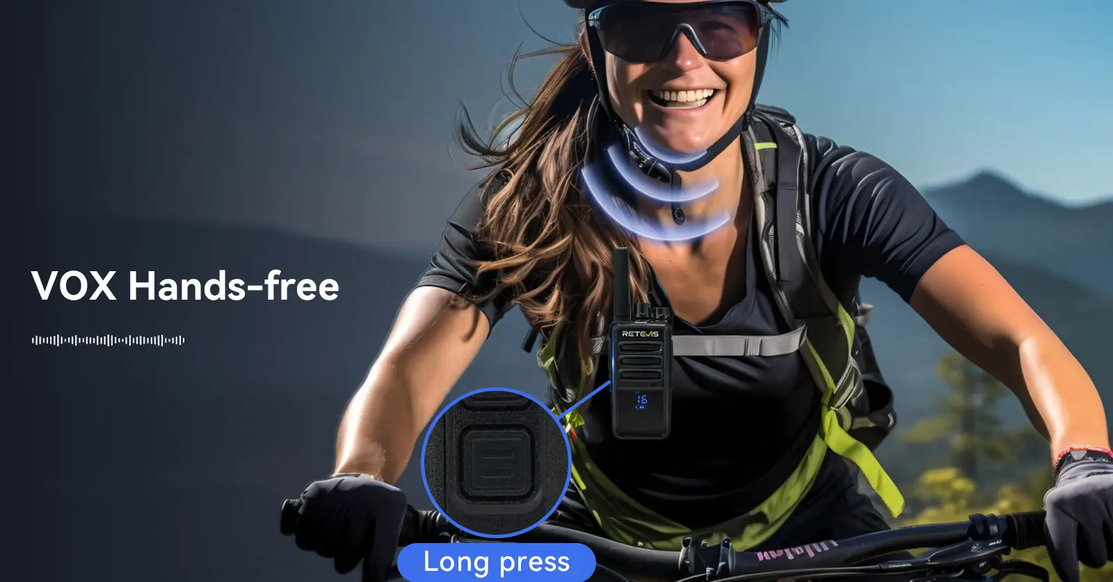 Retevis RT68H VOX Hands Free Walkie Talkie
