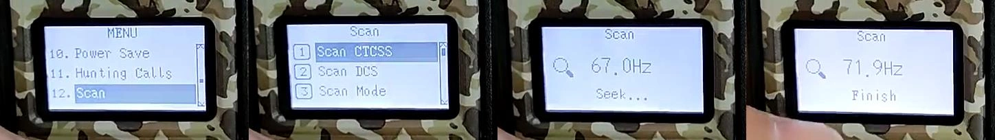 Set EZTalk2 CTCSS/DCS Scan 