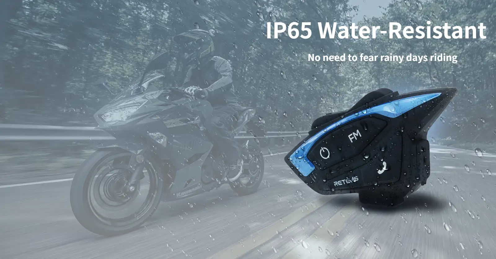 Retevis EZTalk3A IP65 Water Resistant Helmet Intercom