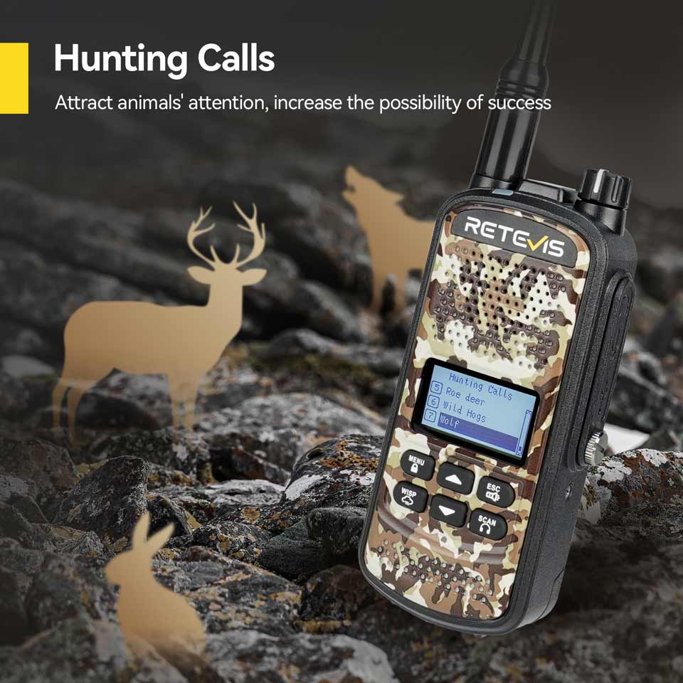 Retevis EZTalk 2 IP67 Waterproof 5W GMRS Walkie Talkie for Hunting