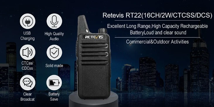 Retevis RT22 Rechargeable Mini Walkie Talkies