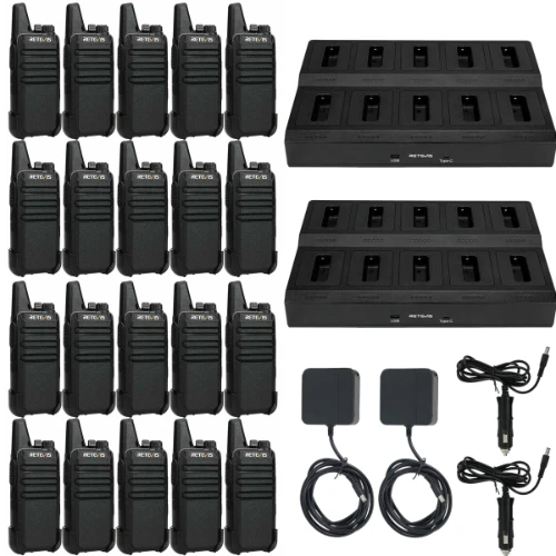 Retevis RT22 20Pack with 10 Way Chargers