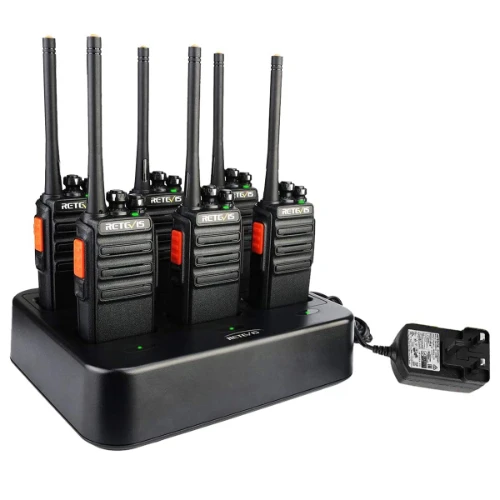 Retevis RT24 PMR446 Rechargeable Walkie Talkie with Six Way Charger