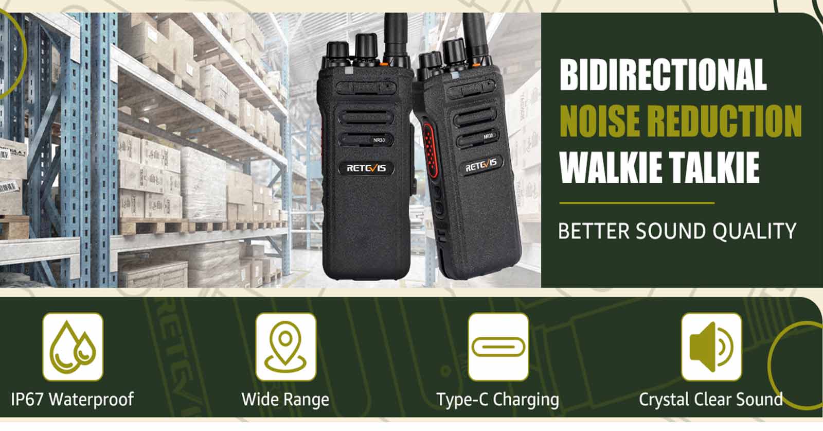 walkie talkie with noise reduction