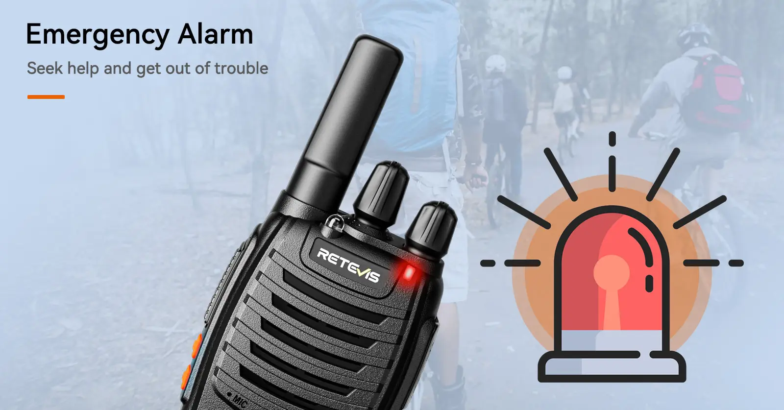 Retevis H777H Emergency Alarm Function