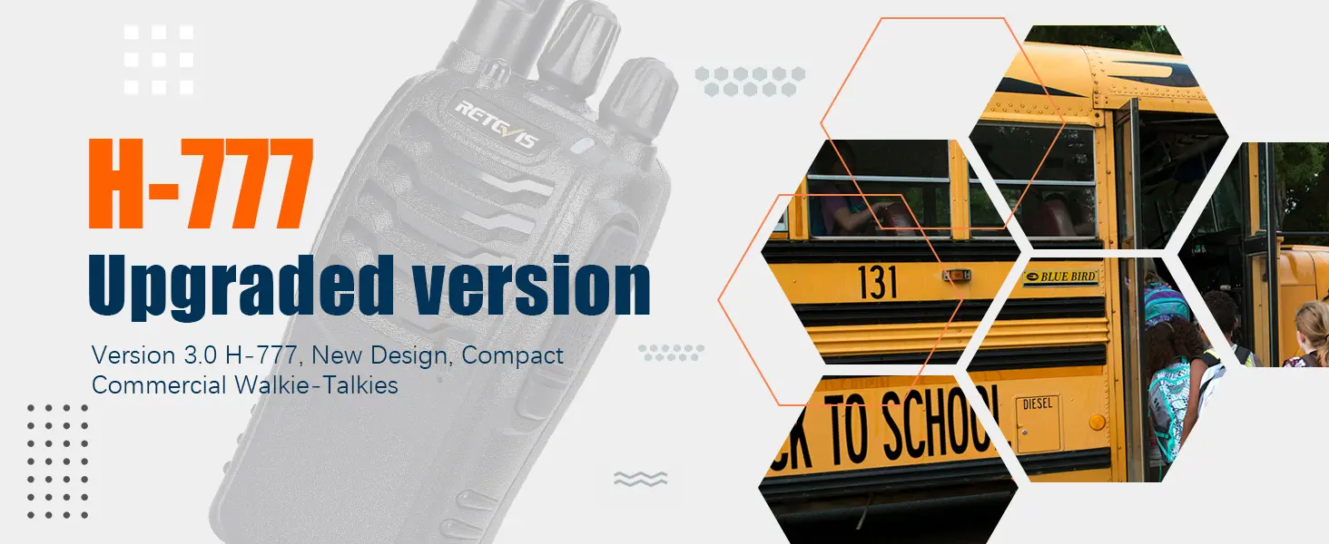 Retevis H777 rechargeable portable handheld radio for school