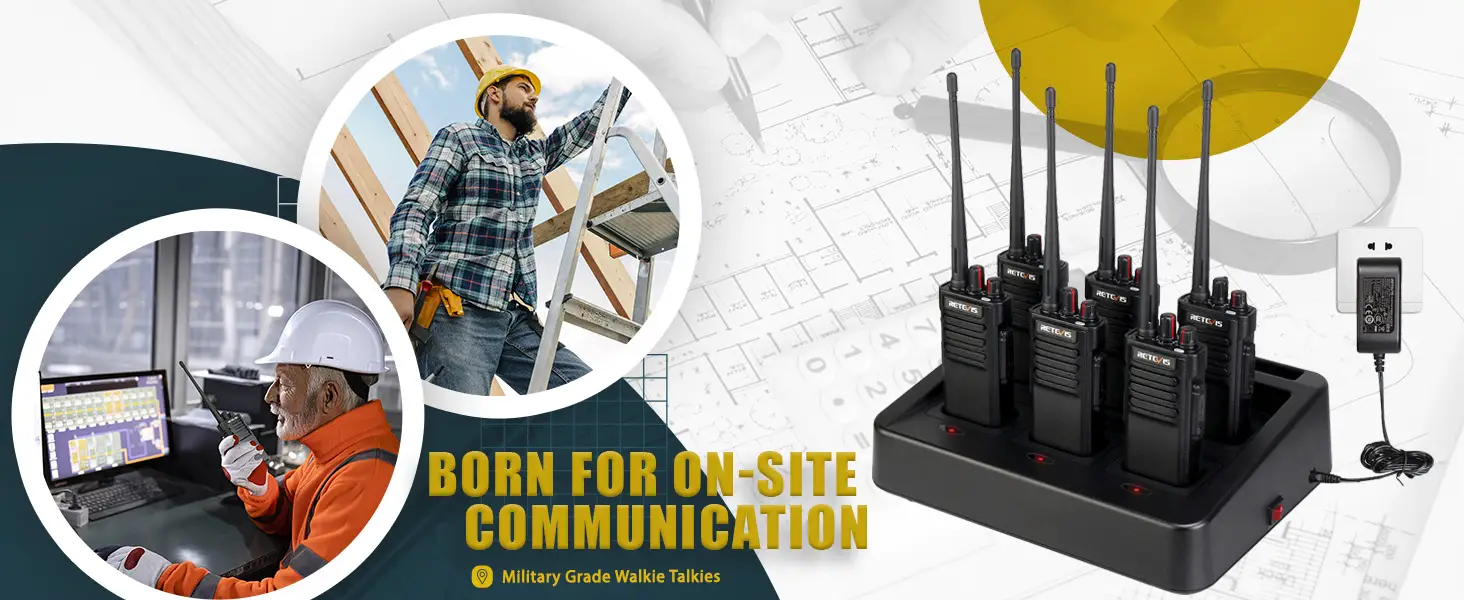 Retevis RT29 Long Range UHF Radio with Six-Way Charger