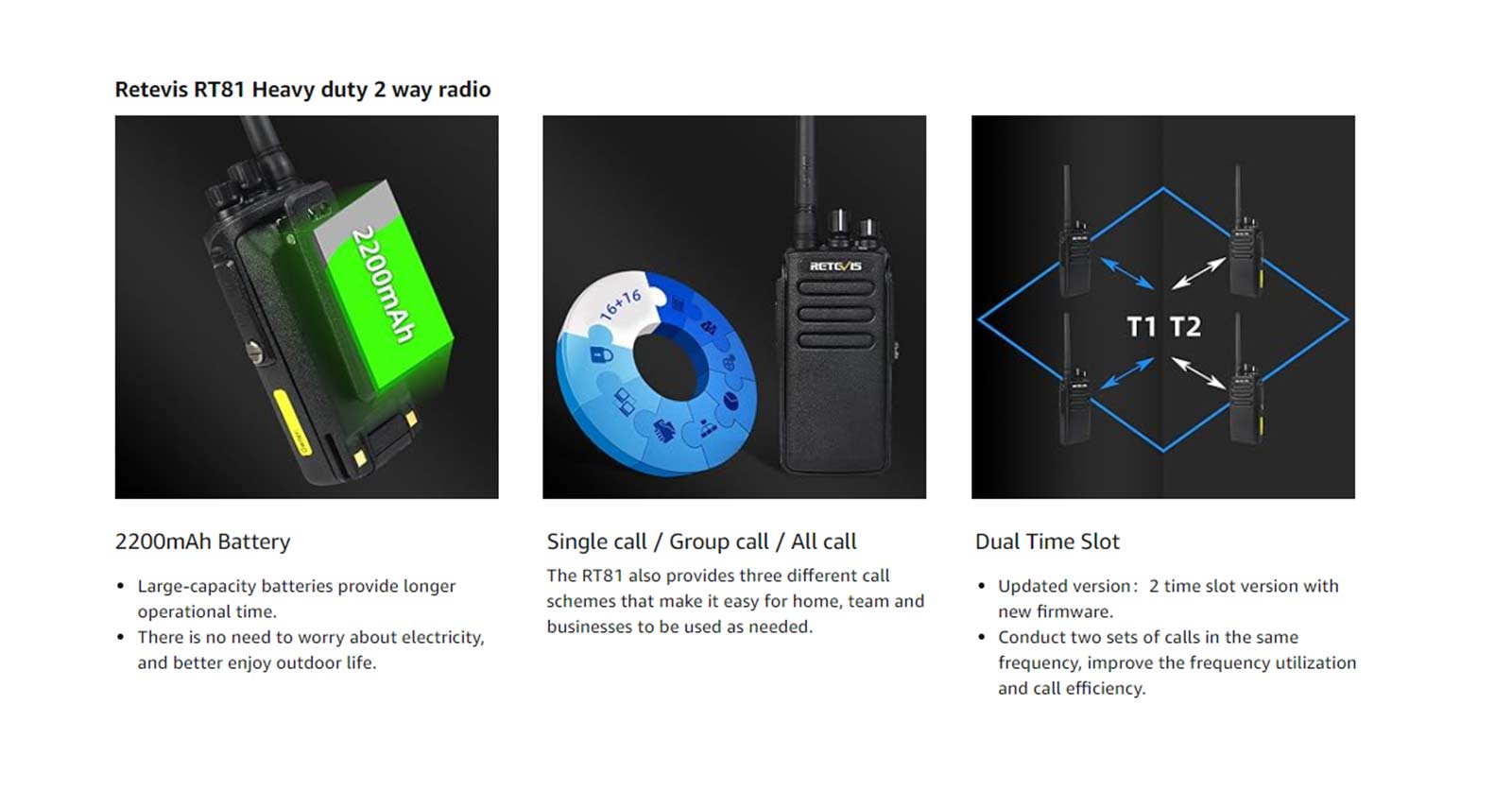 rt81 business walkie talkie with encryption