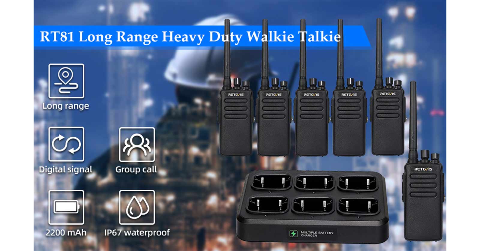 retevis rt81 business walkie talkie with encryption