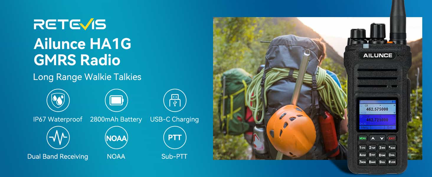 Retevis Ailunce HA1G Waterproof powerful GMRS Radio 