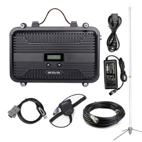 RT97S Full Duplex Portable GMRS Repeater Bundle with Antenna and Mic