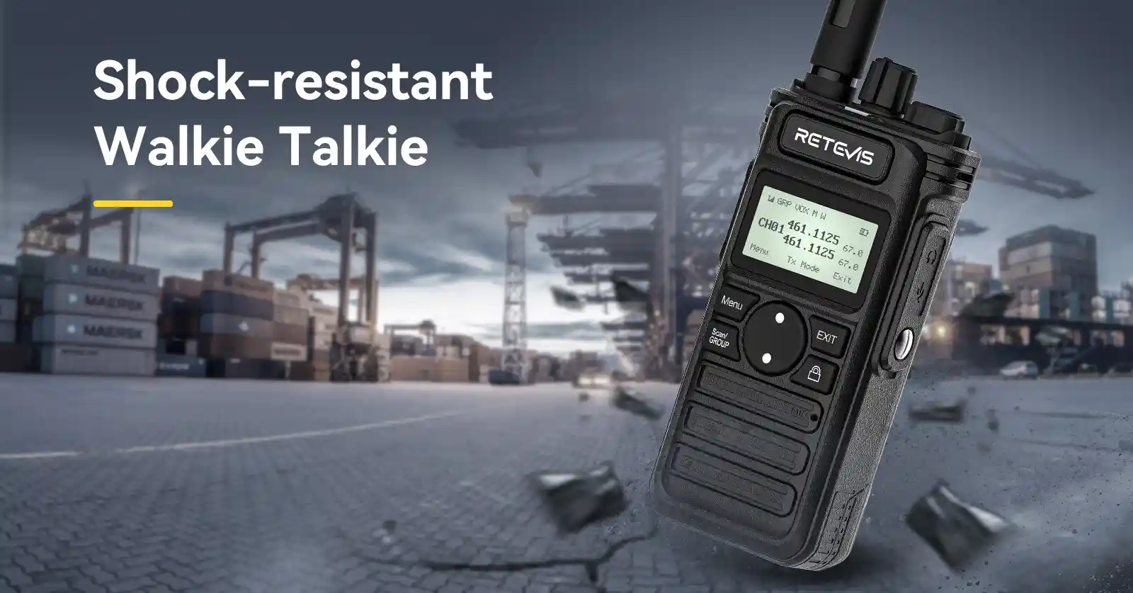 retevis RT86S rugged two way radio with rugged base material