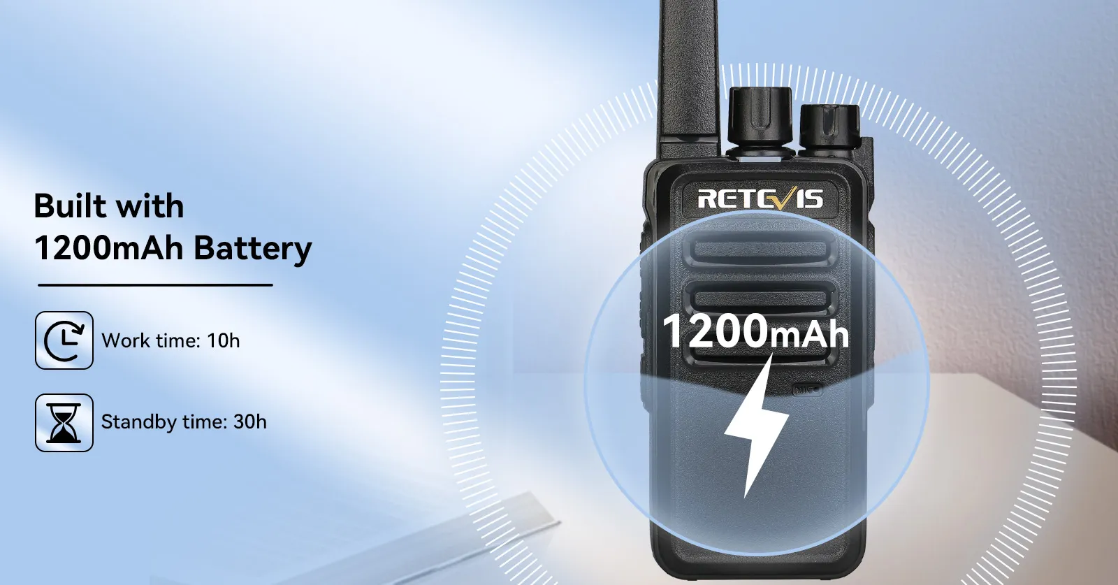 Retevis RT68 10h Working Time
