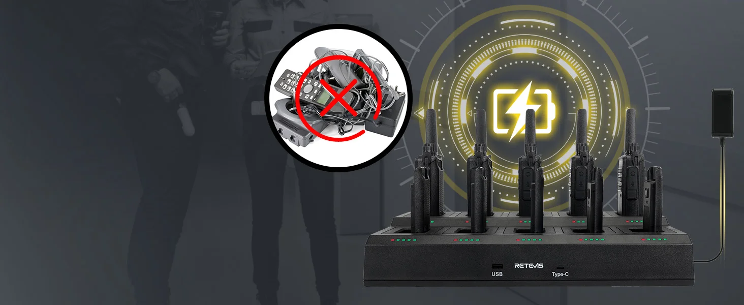 Retevis RT68H License Free Radio with 10-Way Charger