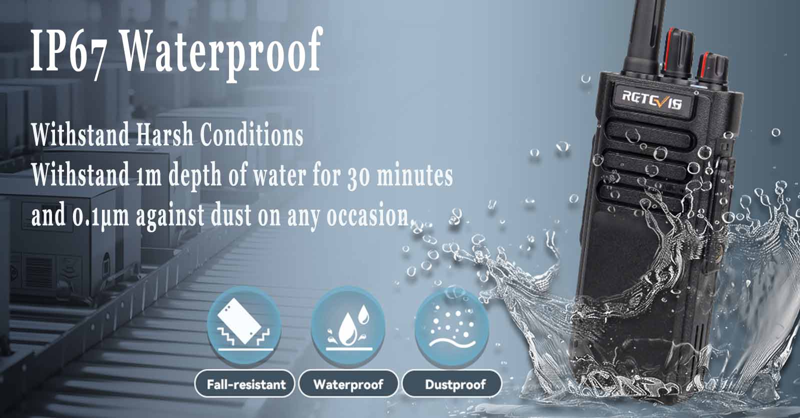 retevis rt29d long range waterproof walkie talkie