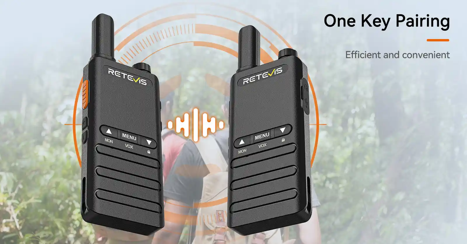 Retevis B3B Walkie Talkie One Key Pairing Function