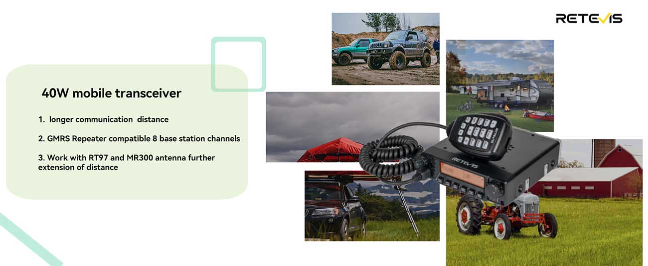 Retevis RA87 High power GMRS mobile radio