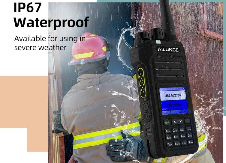 IP67 WATERPROOF makes Ailunce HA1G be the best GMRS radio