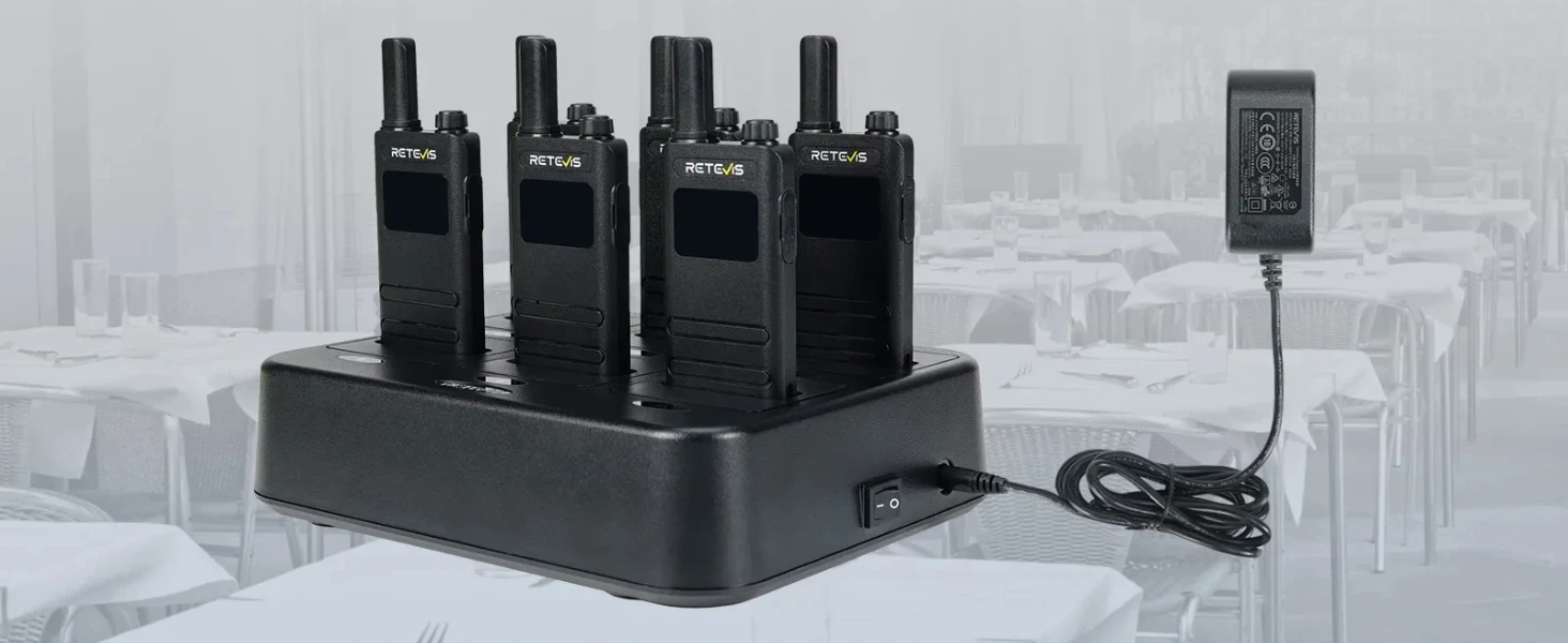 Six-Way Multi Charger for Retevis B3S Walkie Talkie