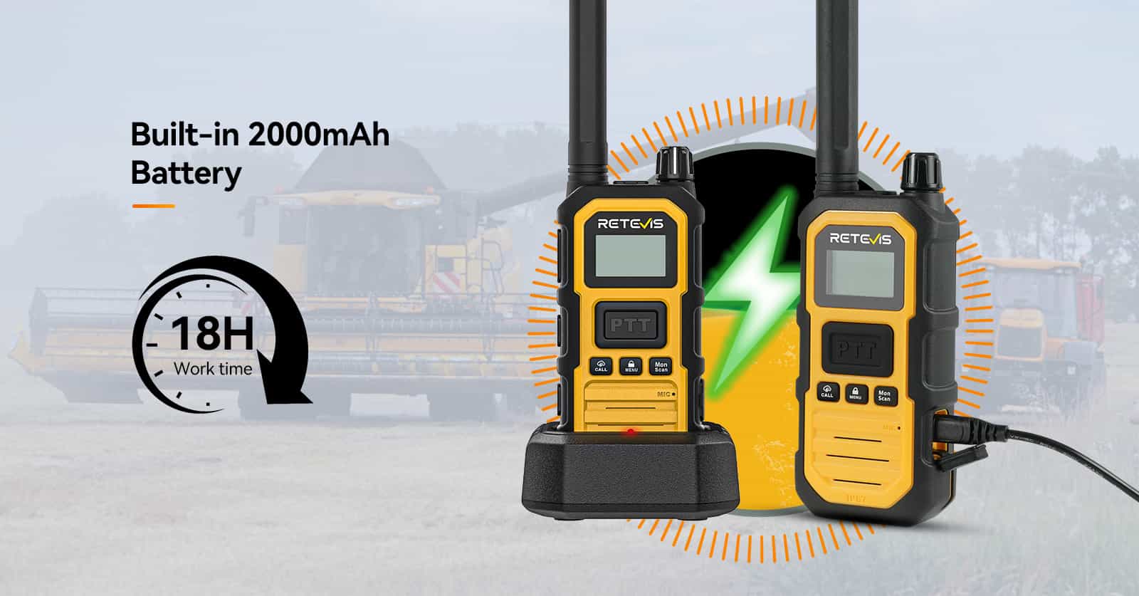 RB48P 2000mAh battery capacity