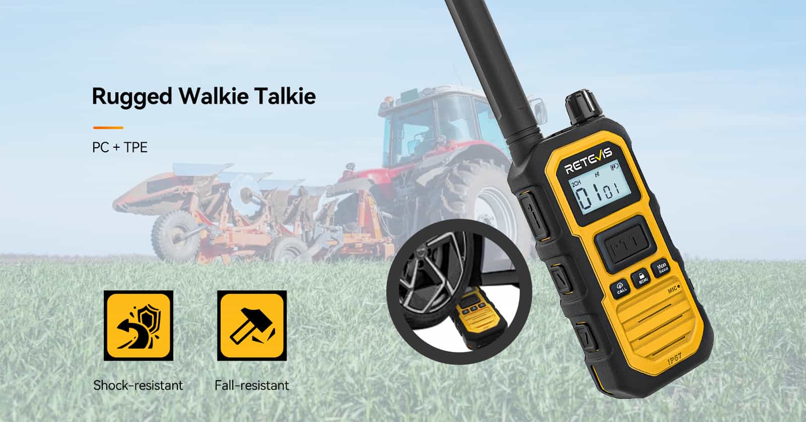 Retevis RB48P Rugged Radio with Advanced Triple Proof