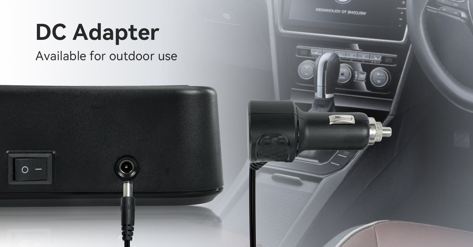 Car charger supported to make it easy to use outdoor