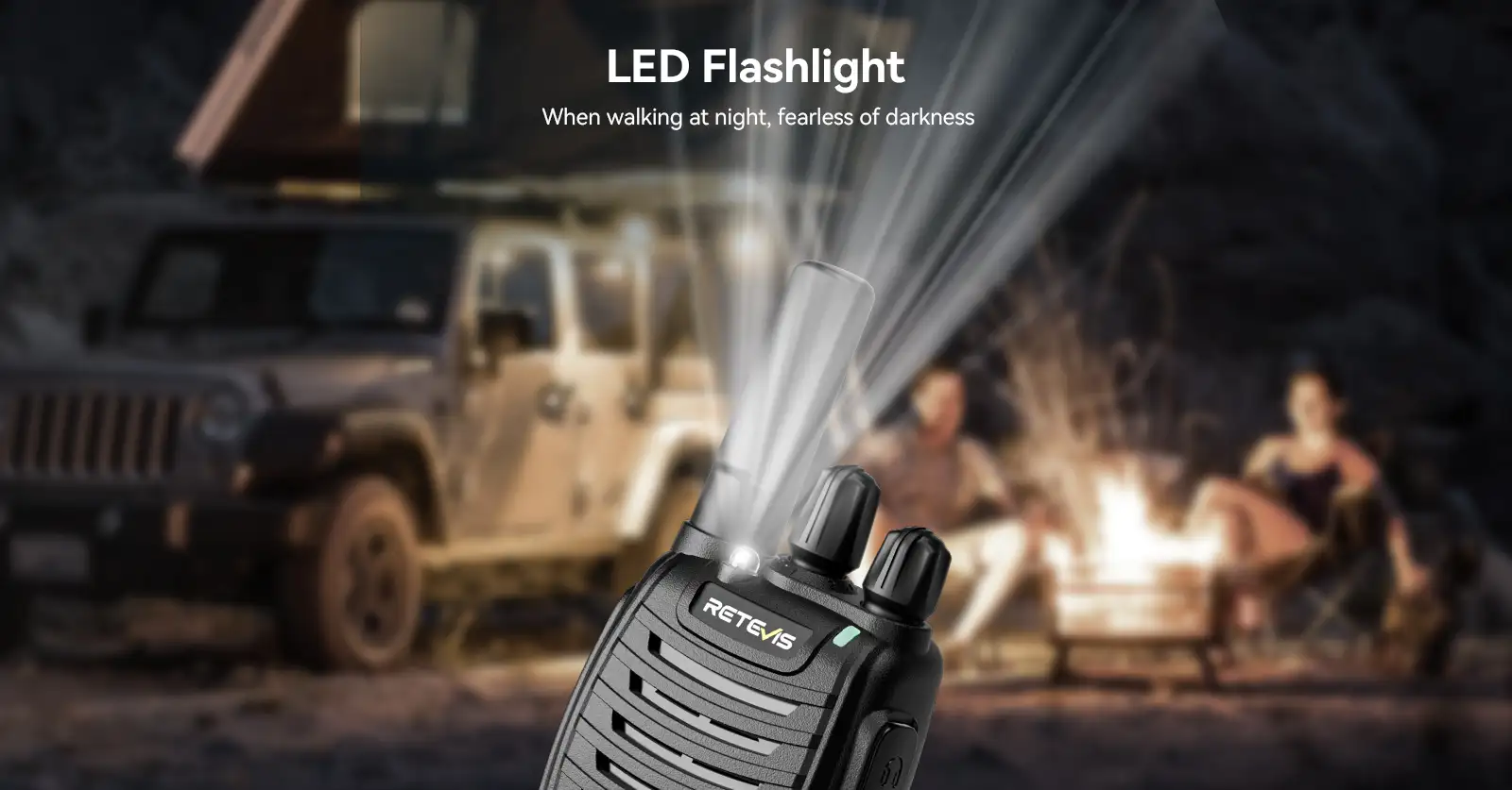Retevis H777 portable radio with Built in Flashlight