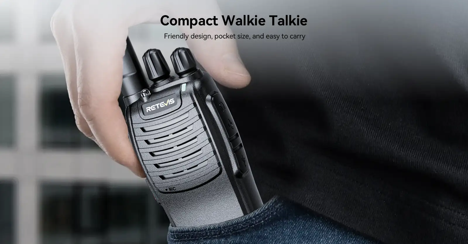 Retevis H777 portable radio with compact design