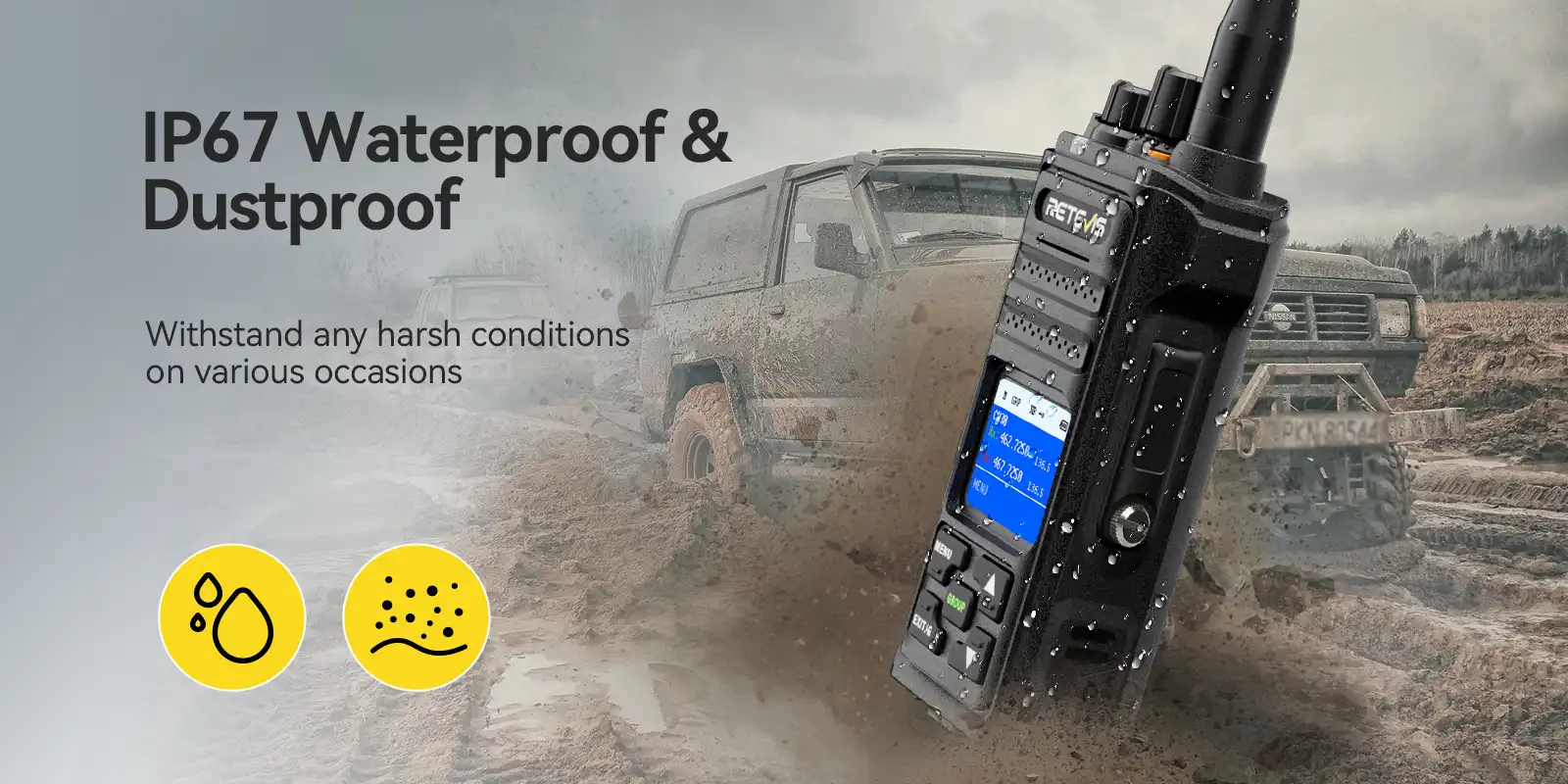 long range waterproof radio for business