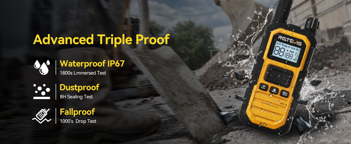 IP67 Waterproof – Built for Construction
