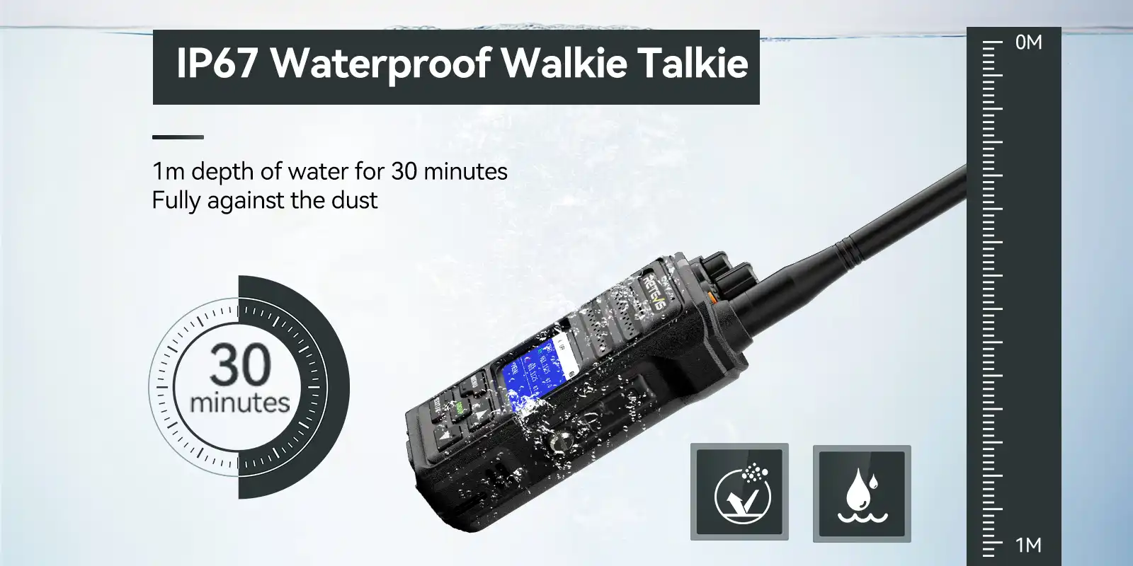 retevis nr630s long range walkie talkie for business