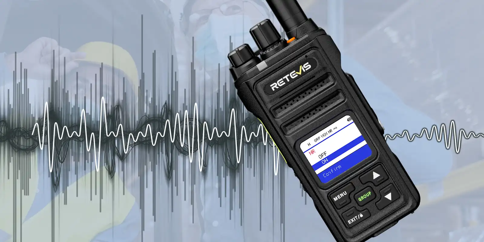 two way radio with noise cancelling