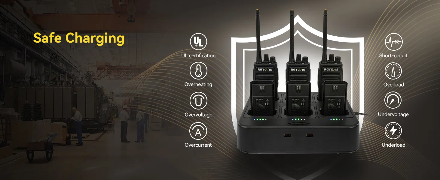 Retevis RT17 FRS Radio Charging Protections