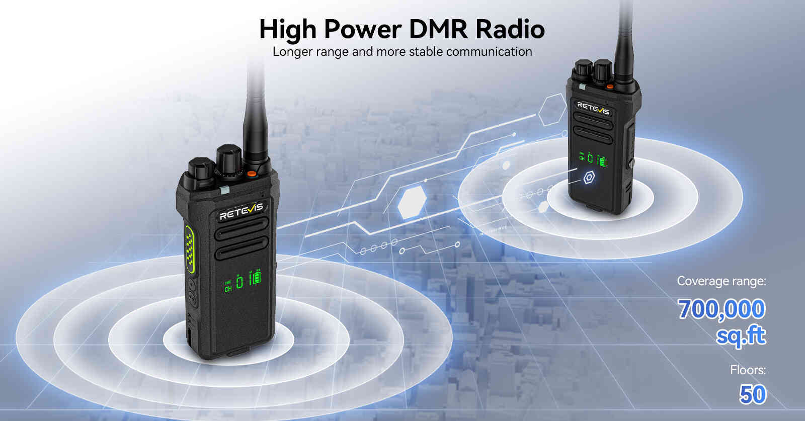 retevis nr30d high power dmr radio