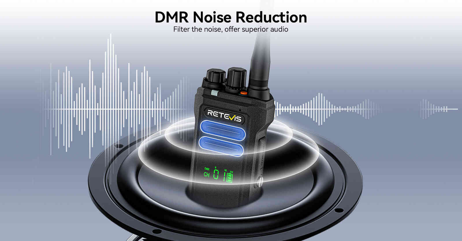 retevis nr30d commercial walkie talkie with noise reduction