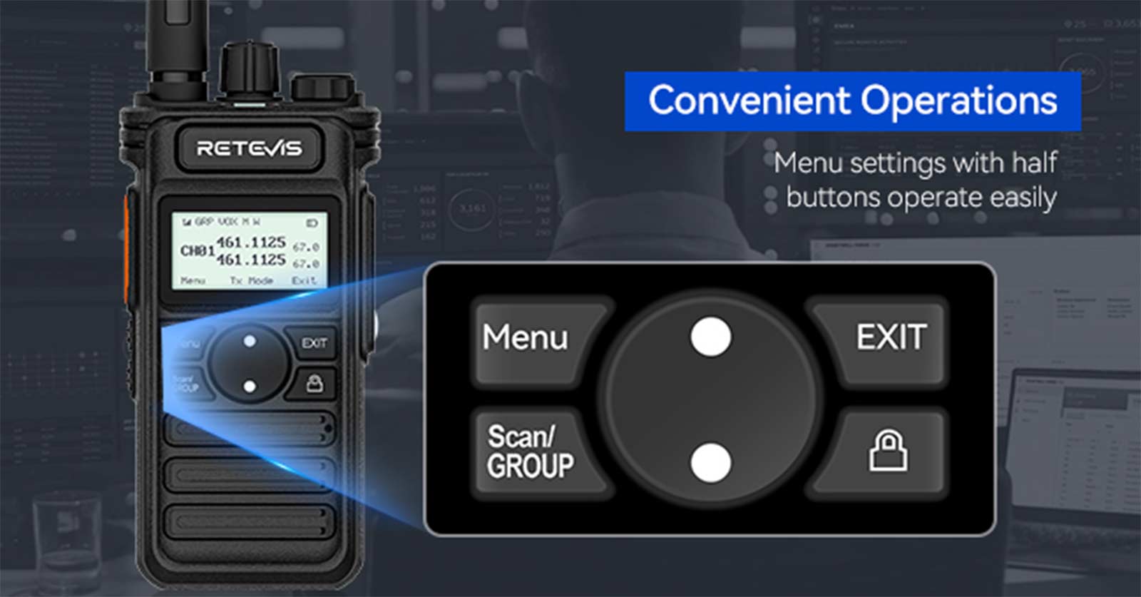 retevis rt86s long range walkie talkie