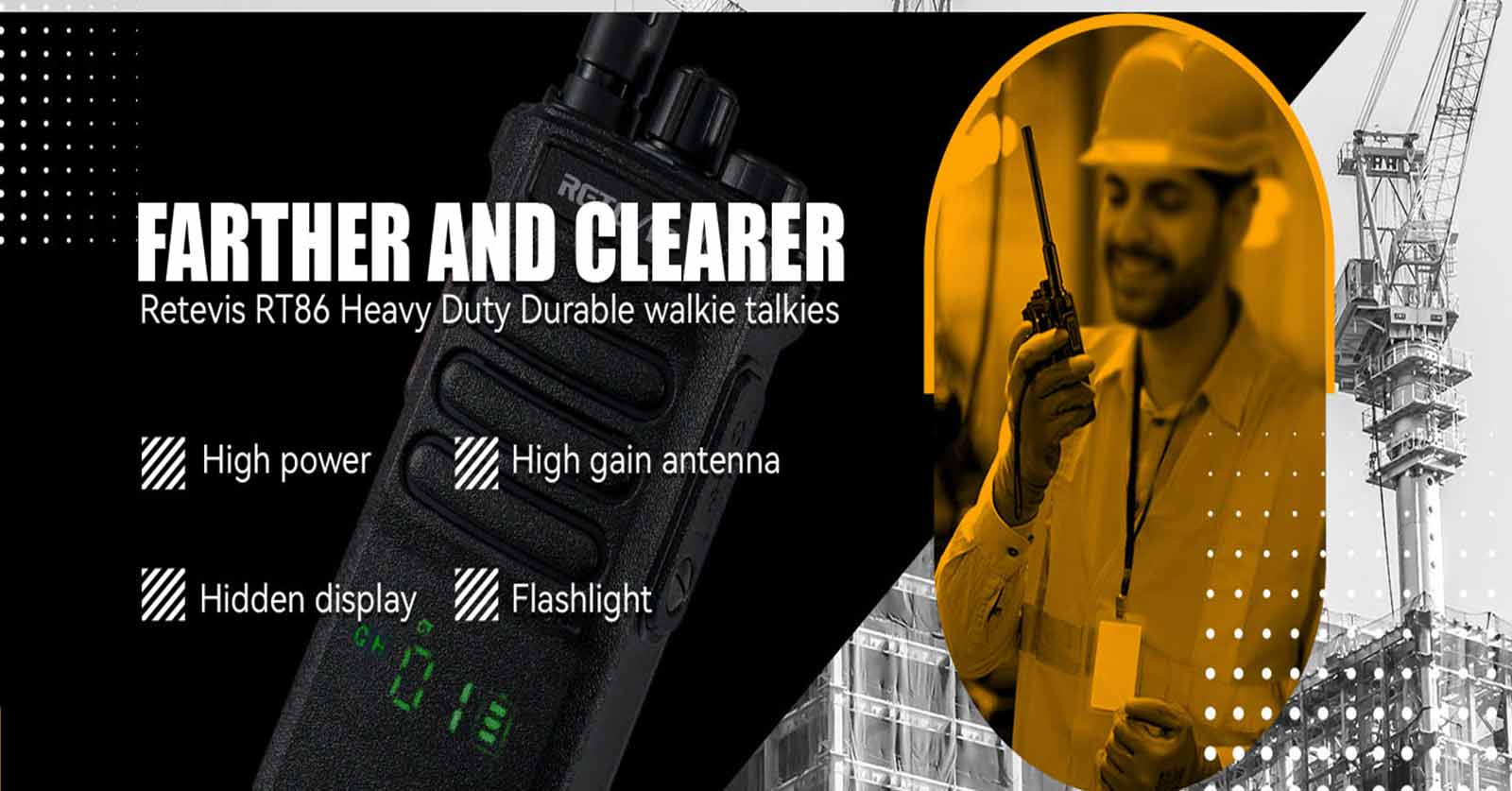 retevis rt86 commercial walkie talkie for business