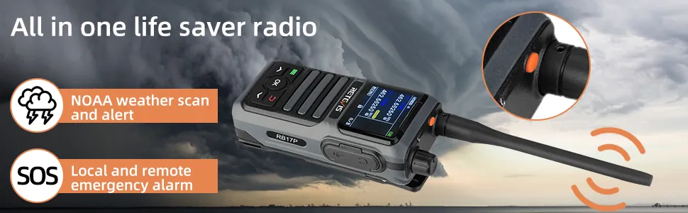 Retevis RB17P GMRS Radio with NOAA and SOS Alarm