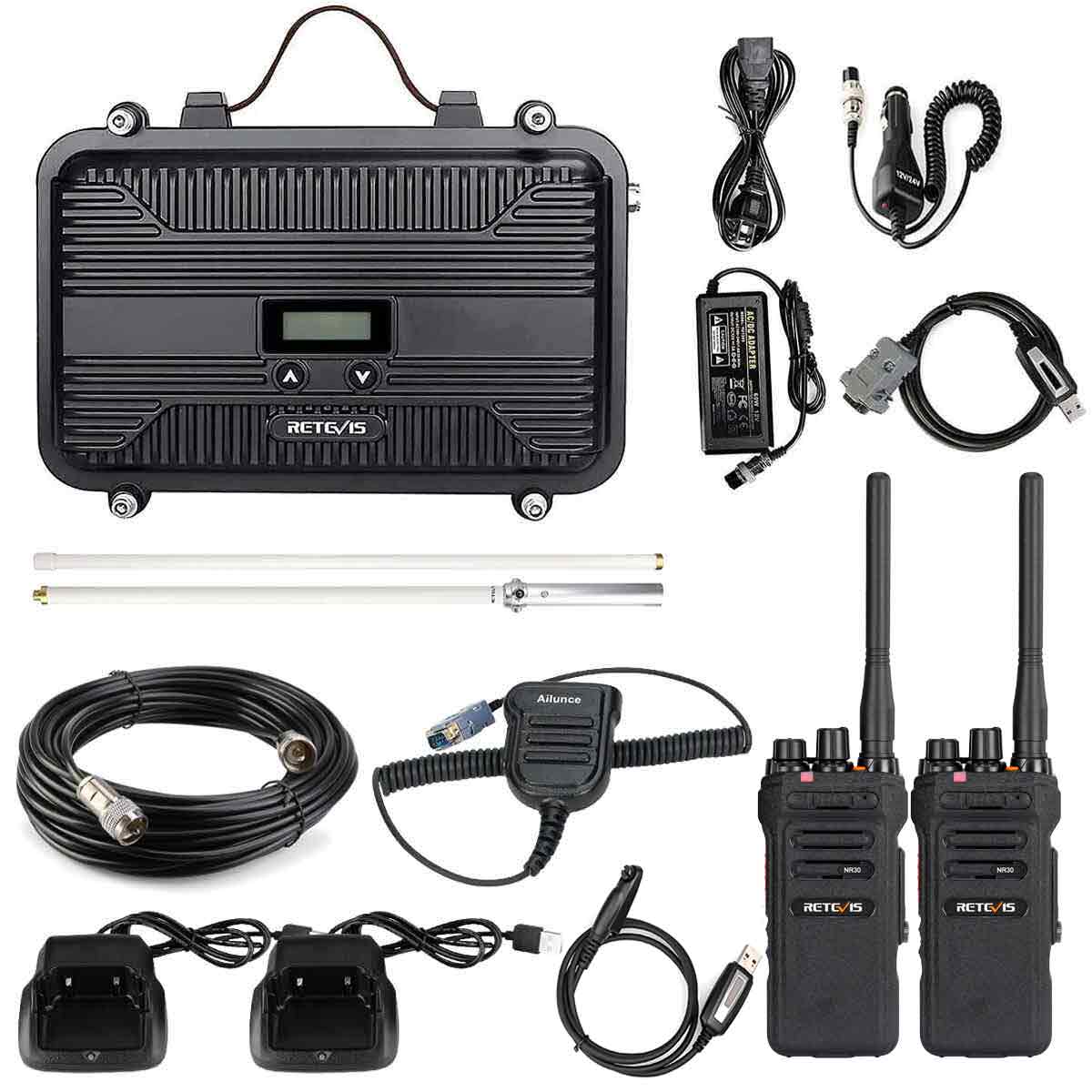 retevis nr30 with rt97s gmrs repeater kit