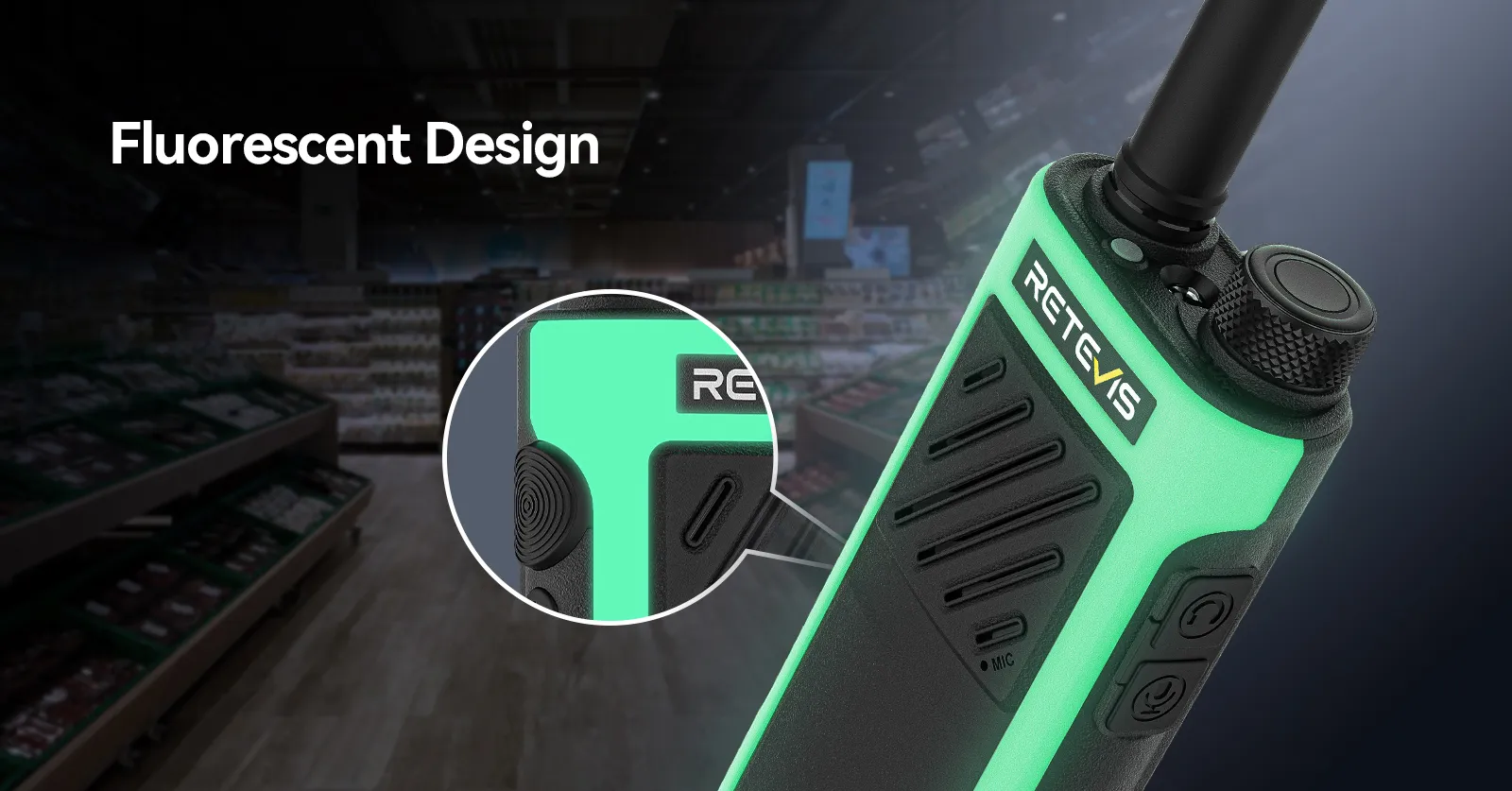 Retevis RB66P RB666P Walkie Talkie with Fluorescent Design