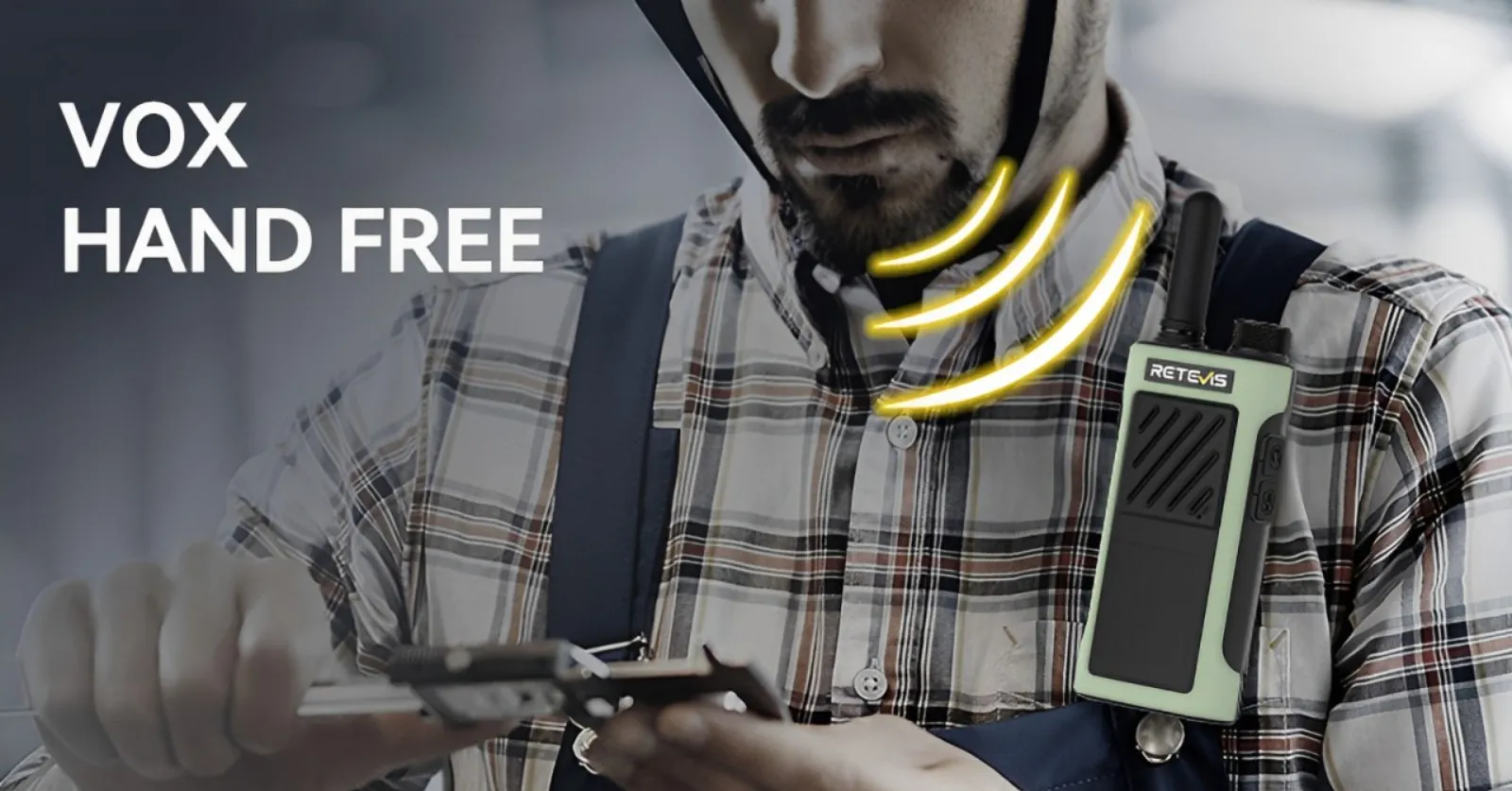 Retevis RB66P RB666P VOX Hands-Free Two Way Radio
