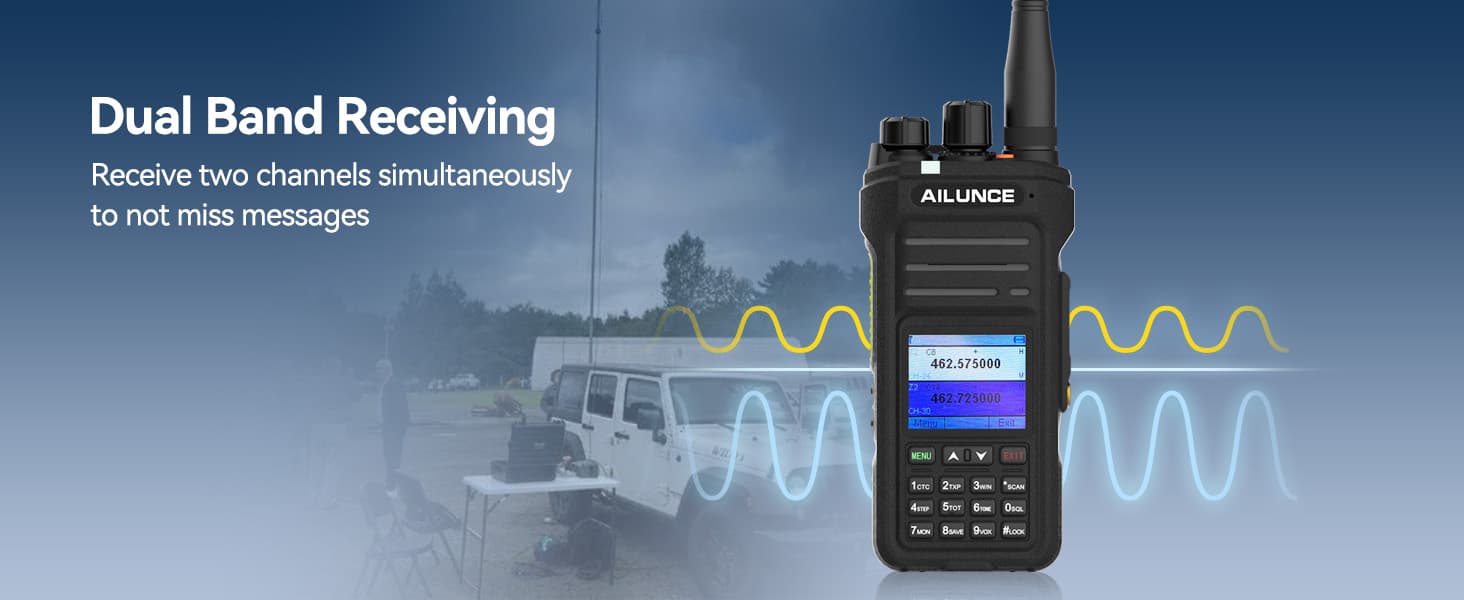 Ailunce HA1G will receive UHF frequencies and VHF frequencies