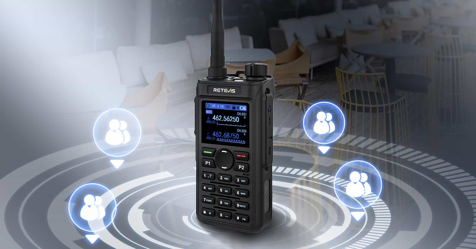 retevis c2 one key group call
