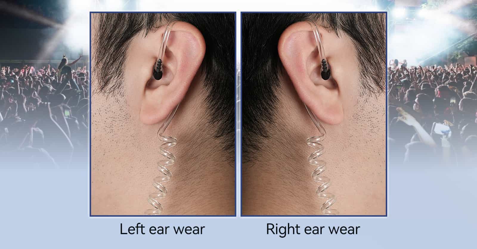 Flexible wear earpieces for two way radios