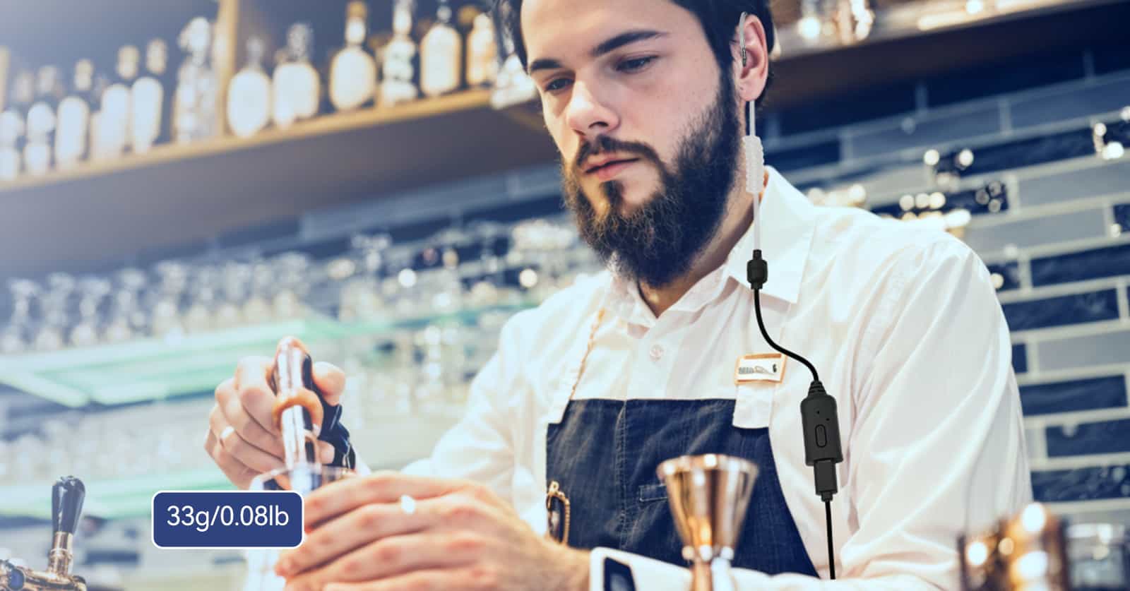Acoustic Tube design earpiece makes it comfortable to long time wear